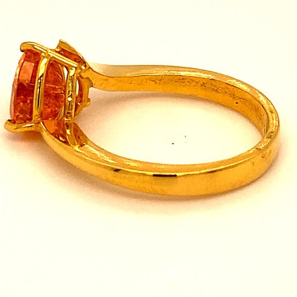 Mandarin Spessartine 2.20ct Solid 22K Gold Ring - Picture 6 of 7